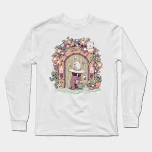 Fantasy Garden - Cute Geek Gamer Mage Flowers Gift Long Sleeve T-Shirt